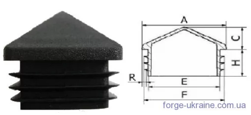 17.650 Заглушка пластикова 50х50мм