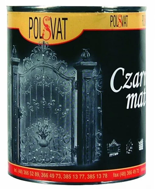 Фарба &amp;quot;чорна матова&amp;quot; 0,80л (Фарба  POLSVAT полівінілова)