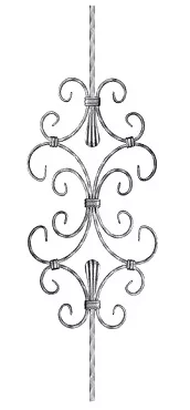 21.220 Стійка  □12 800мм декор (Арт. 21.220)