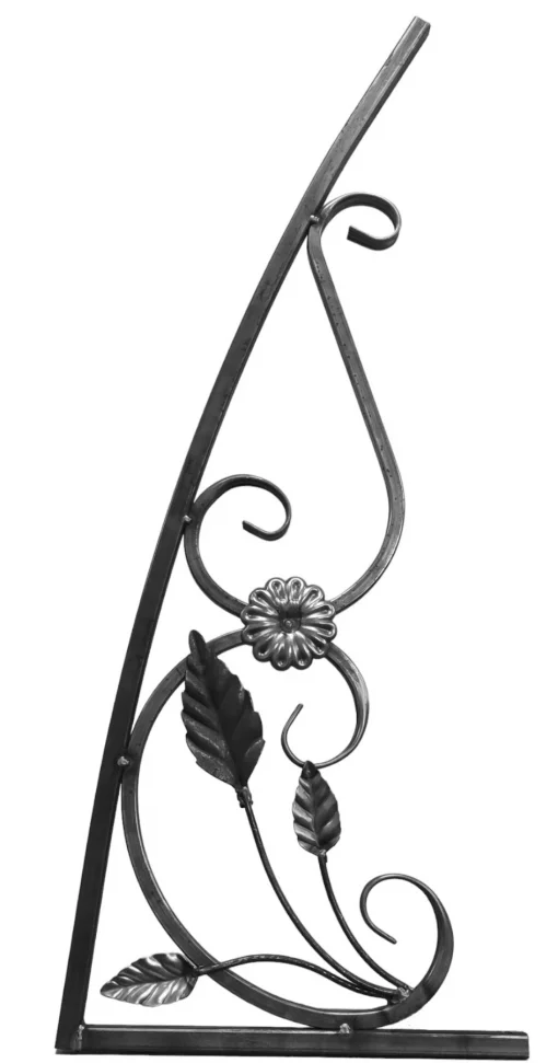 77.028 Ковані боковини для козирка з листям (компл. 2шт.) 1000х400мм