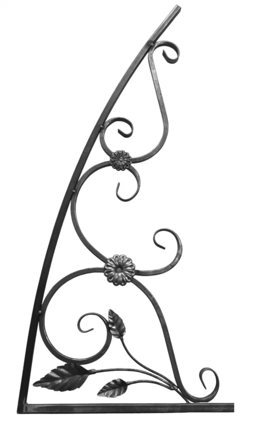77.026 Ковані боковини для козирка з листям (компл. 2шт.) 1300х600мм